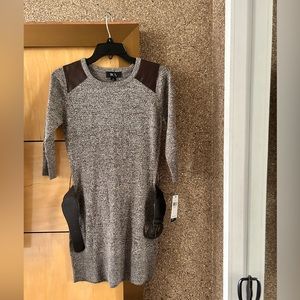 BCX Brown Sweater Dress with Belt Women’s Small NWT